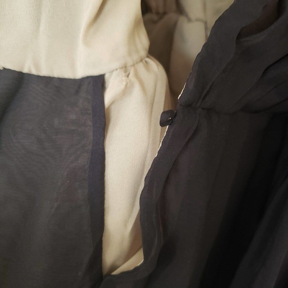 Robert Rodriguez Black Silk Lace Strapless Pleated Dress Size 8 Medium V Neck - Picture 7 of 10